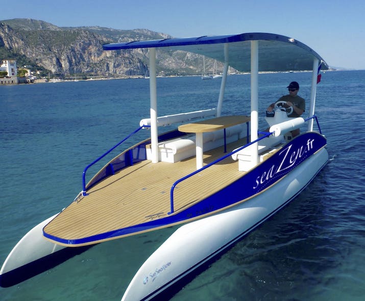 Autonomous solar-powered electric catamaran